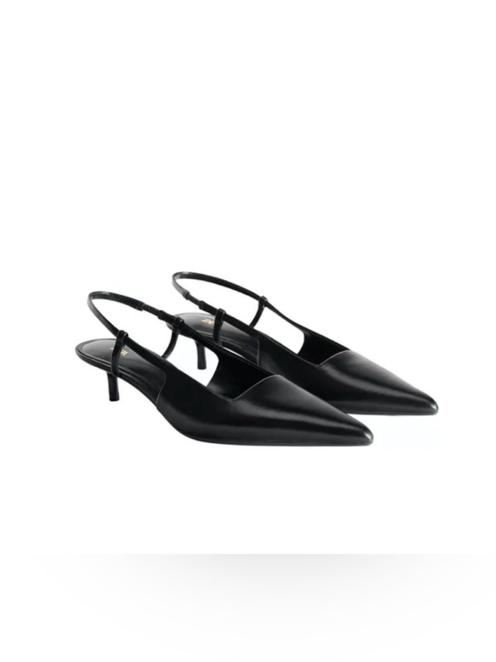 ZARA LEATHER SLINGBACK HEELS